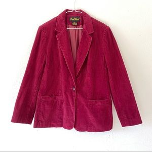 Vintage Burgundy Red Corduroy Blazer
